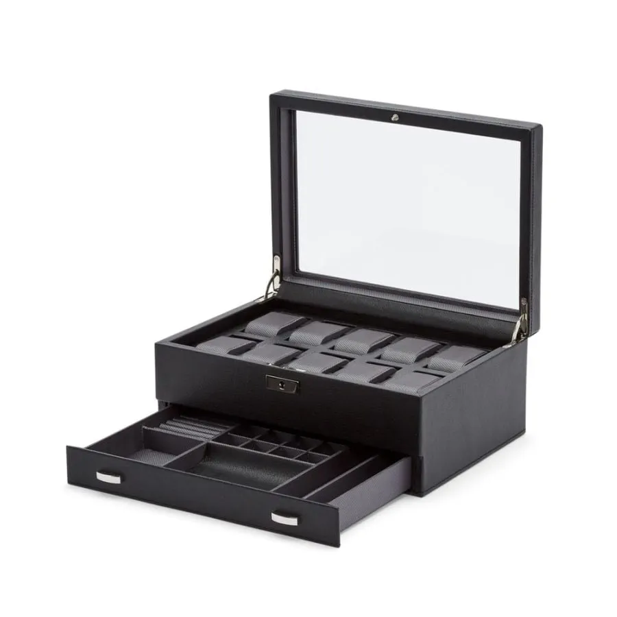 10 Piece Watch Box With Drawer