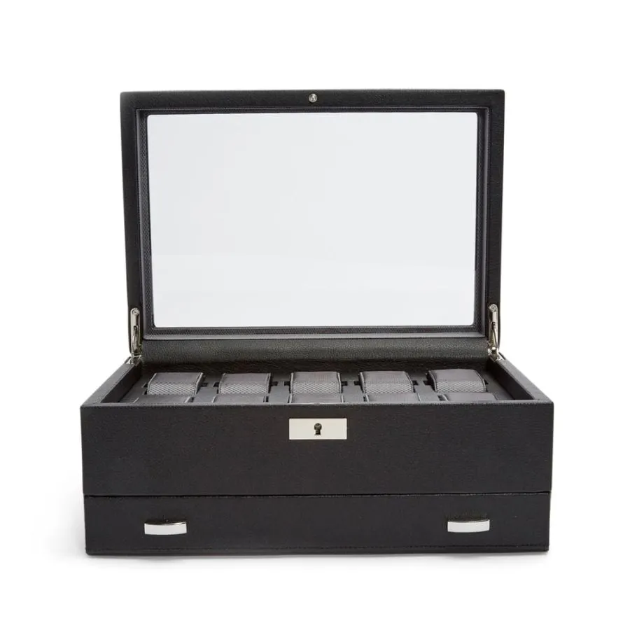 10 Piece Watch Box With Drawer