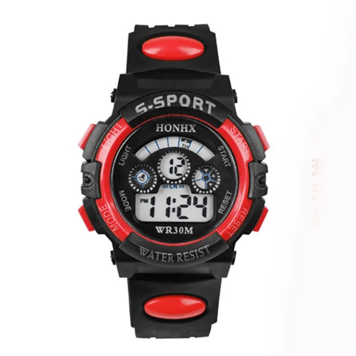 2017 Waterproof Children Boy Digital LED Quartz Alarm Date Sports Wrist Watch dropshipping