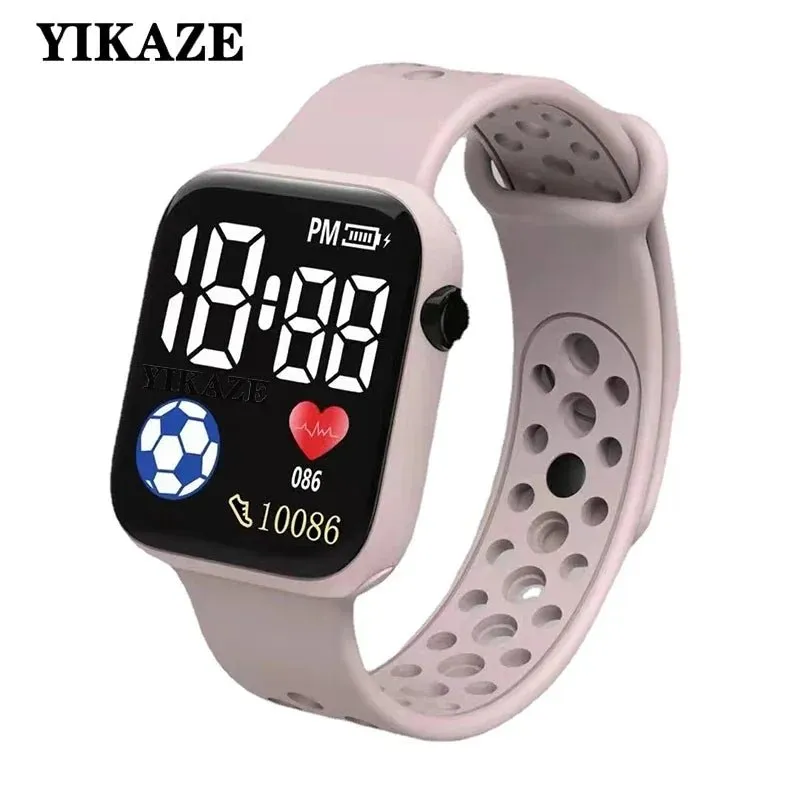 2024 LED Digital Watch For Kids Boys Girls Football Sports Watches Silicone Digital Watch Casual Childrens Electronic Wristwatch