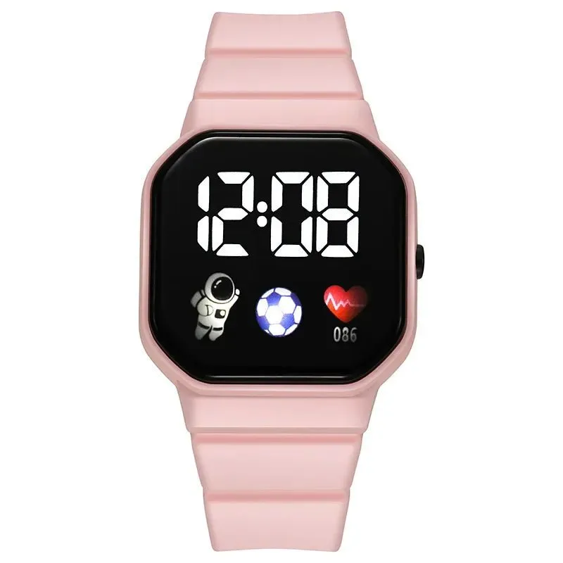 2024 LED Digital Watch For Kids Boys Girls Football Sports Watches Silicone Digital Watch Casual Childrens Electronic Wristwatch