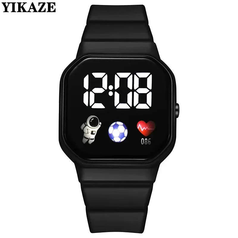 2024 LED Digital Watch For Kids Boys Girls Football Sports Watches Silicone Digital Watch Casual Childrens Electronic Wristwatch