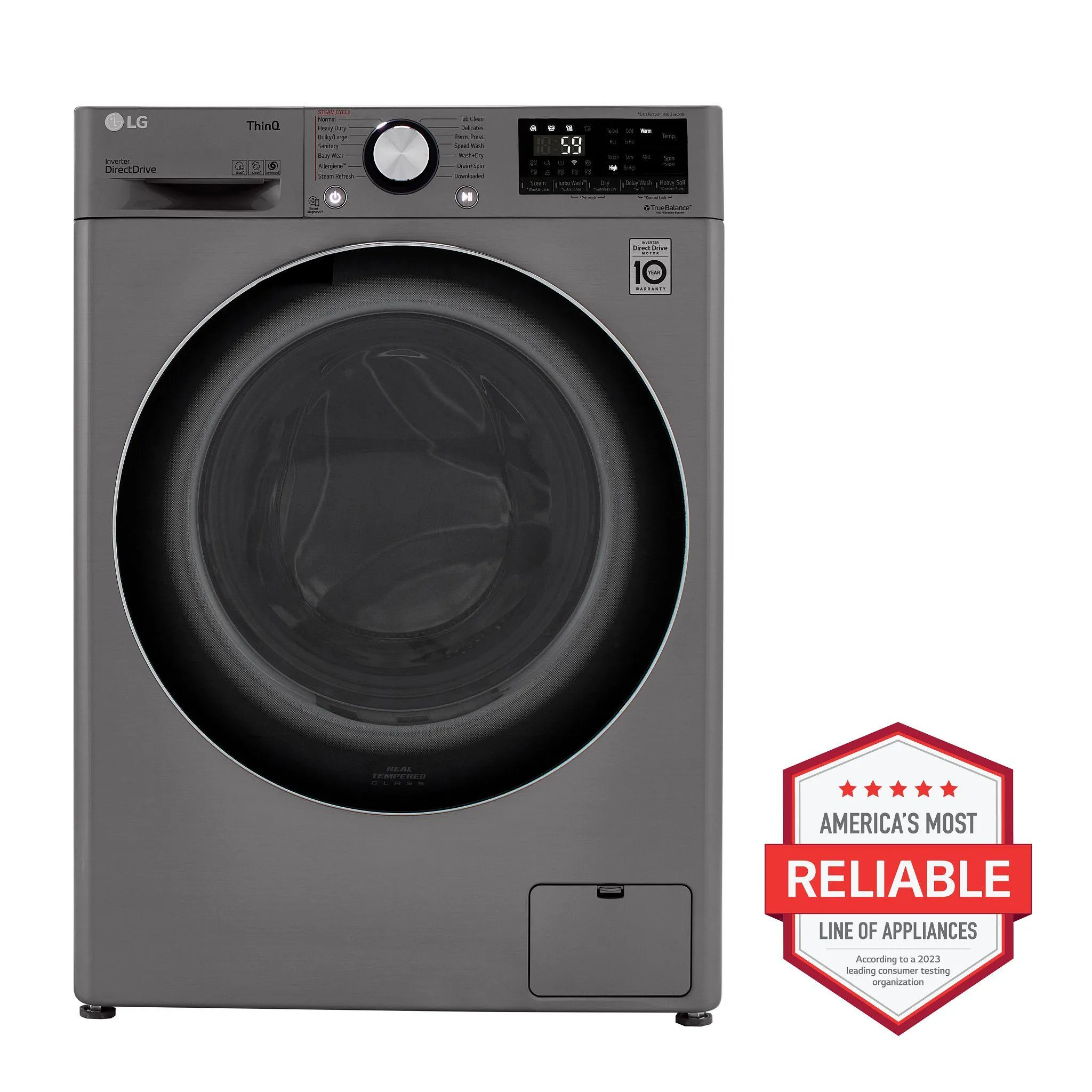 2.4 cu.ft. Smart wi-fi Enabled Compact Front Load All-In-One Washer/Dryer Combo with Built-In Intelligence - (WM3555HVA)