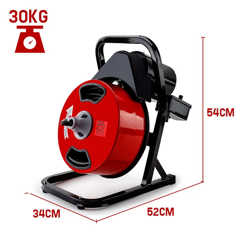 250W Electric Drain Cleaner Foot Switch, GFCI, 15m Coil - Drain Master