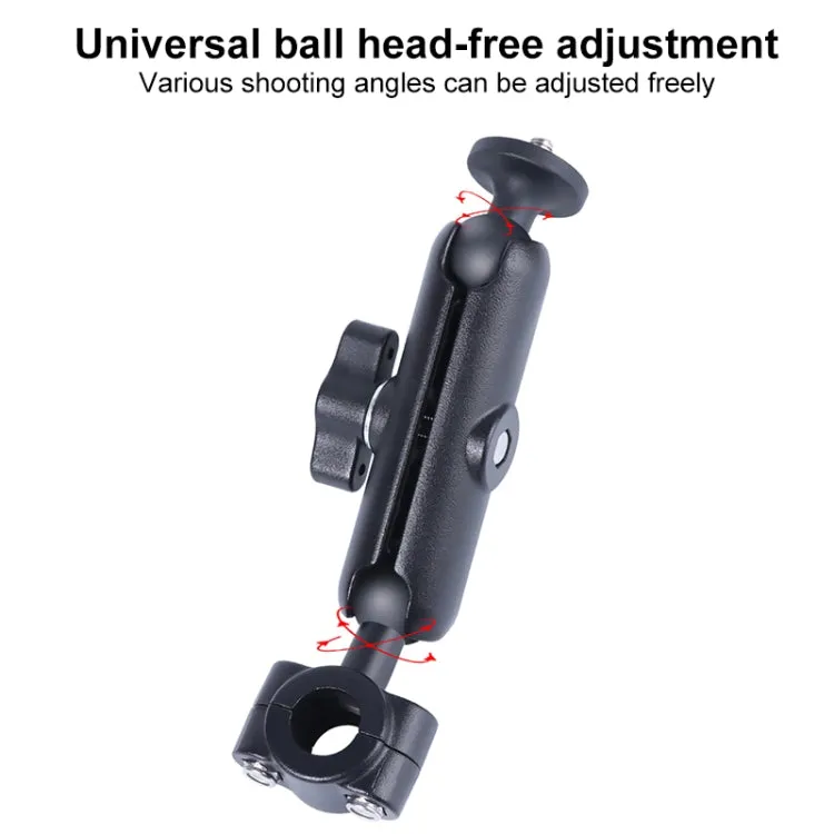 25mm Ballhead Car Front Seat Handlebar Fixed Mount Holder with Tripod Adapter & Screw & Phone Clamp & Anti-lost Silicone Case for GoPro, Insta360, DJI and Other Action Cameras