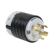 30 Amp NEMA L1530 Connector - Black Back, White Front Body