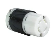 30 Amp NEMA L1530 Connector - Black Back, White Front Body