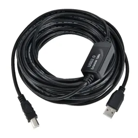 30Ft USB2.0 A-Male to B-Male Active Repeater Cable