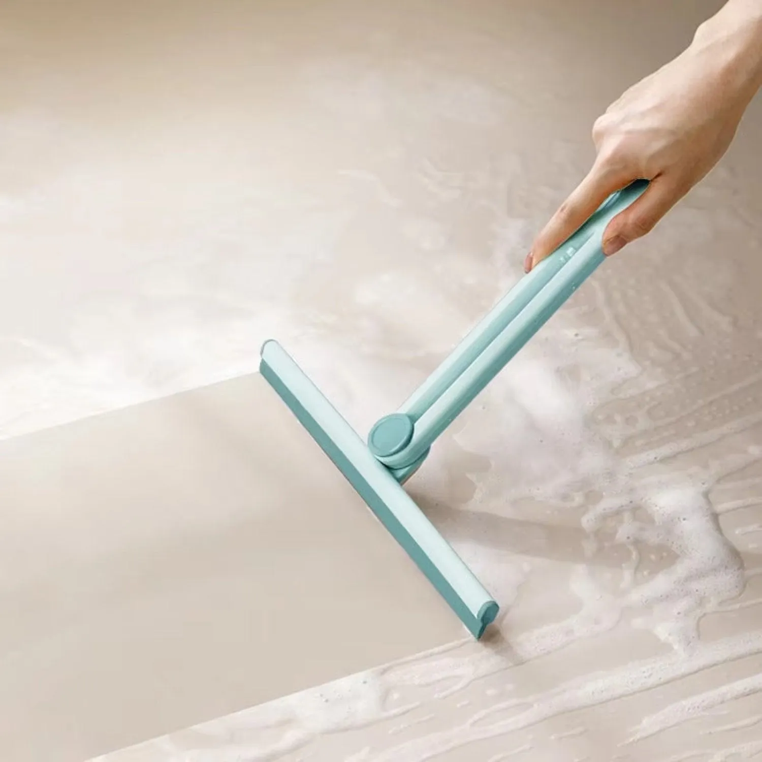 360° Rotating Foldable Squeegee – Silicone Window & Surface Cleaner Tool