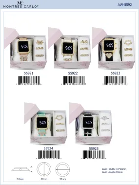 5592-B Gift Boxed LED Watch