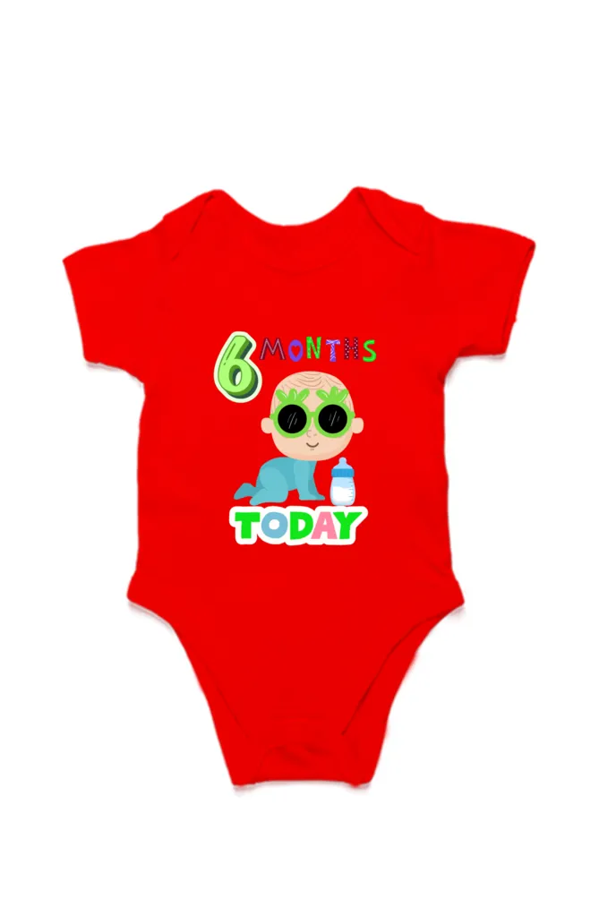 6 Month Celebration :  Cool Baby Rompers Printed For Your Baby's Monthly Milestone