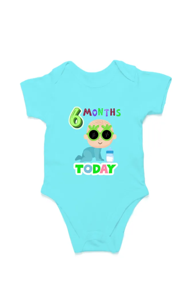 6 Month Celebration :  Cool Baby Rompers Printed For Your Baby's Monthly Milestone