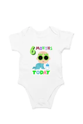 6 Month Celebration :  Cool Baby Rompers Printed For Your Baby's Monthly Milestone