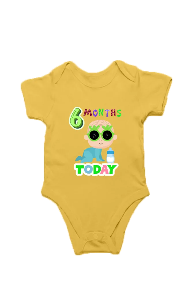 6 Month Celebration :  Cool Baby Rompers Printed For Your Baby's Monthly Milestone