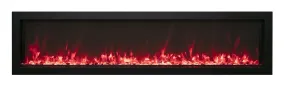 Amantii 50” Extra Slim BI Electric Fireplace W/ Black Steel Surround