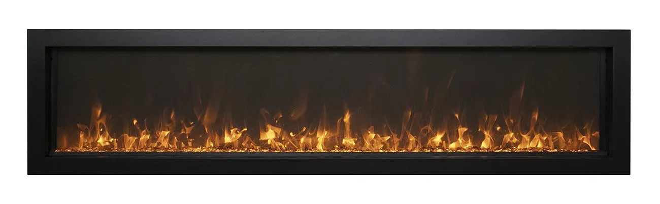 Amantii 50” Extra Slim BI Electric Fireplace W/ Black Steel Surround