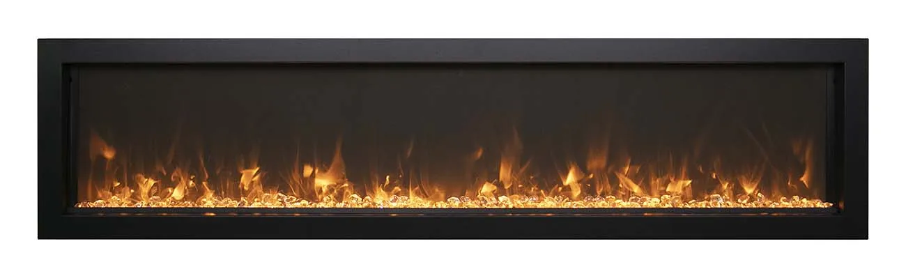 Amantii 50” Extra Slim BI Electric Fireplace W/ Black Steel Surround