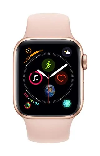 Apple Watch Series 4 (GPS   Cellular, 44MM) - Space Black Aluminum Case with Black Sport Band (Renewed)