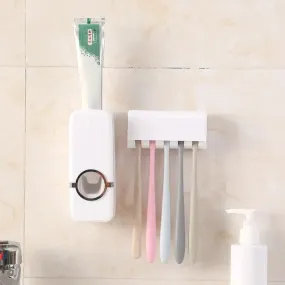 Automatic Toothpaste Squeezer Toothbrush Holder