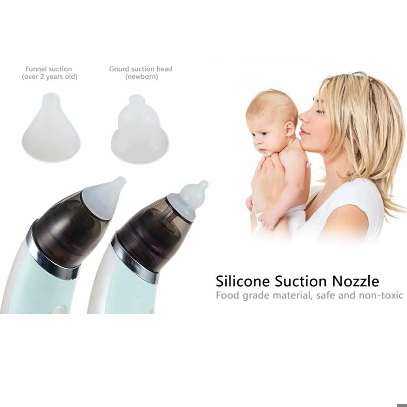 Baby Nose Cleaner - USB Rechargeable Electric Nasal Aspirator