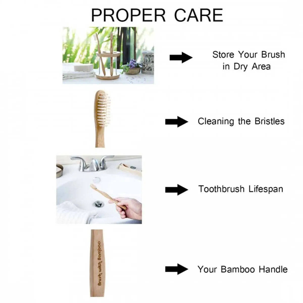 Bamboo Toothbrush - Set of 3