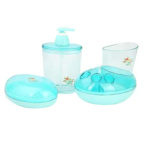 Bathroom Toiletries Set 4 Pcs 6212 - Cyan