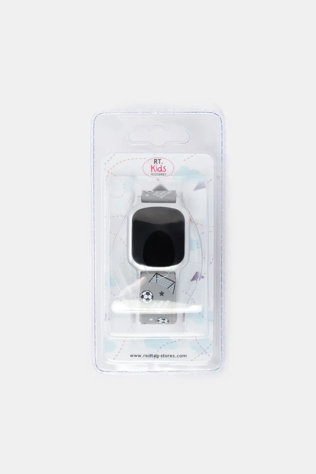 Boys Grey Football Printed Digital Watch