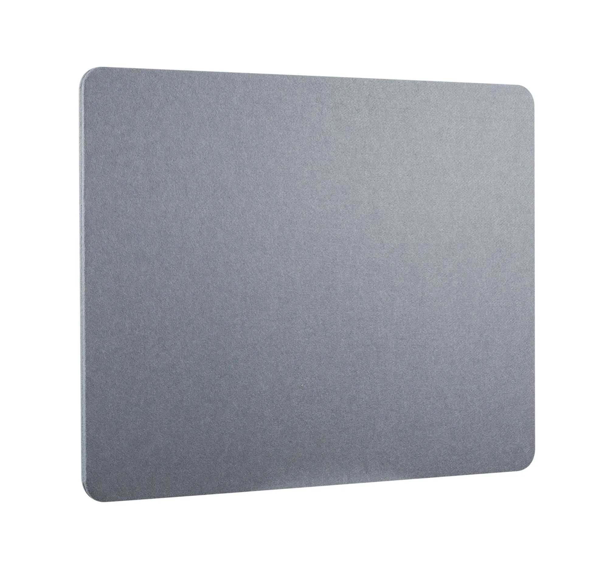 BRATECK .75m Desktop Privacy Panel with 2x Heavy-Duty Clamp. Felt Surface to Reduce Office Noise. Screen Dims 750x600x20mm. Grey Colour. Pair with TP18075