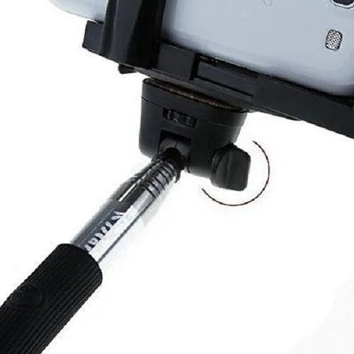 Built in Bluetooth Extendable Selfie Stick Monopod Holder Multi Available - Black