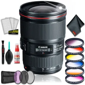 Canon EF 16-35 4.0 f/4 L IS USM (Intl Model) With Premium Lens Filters