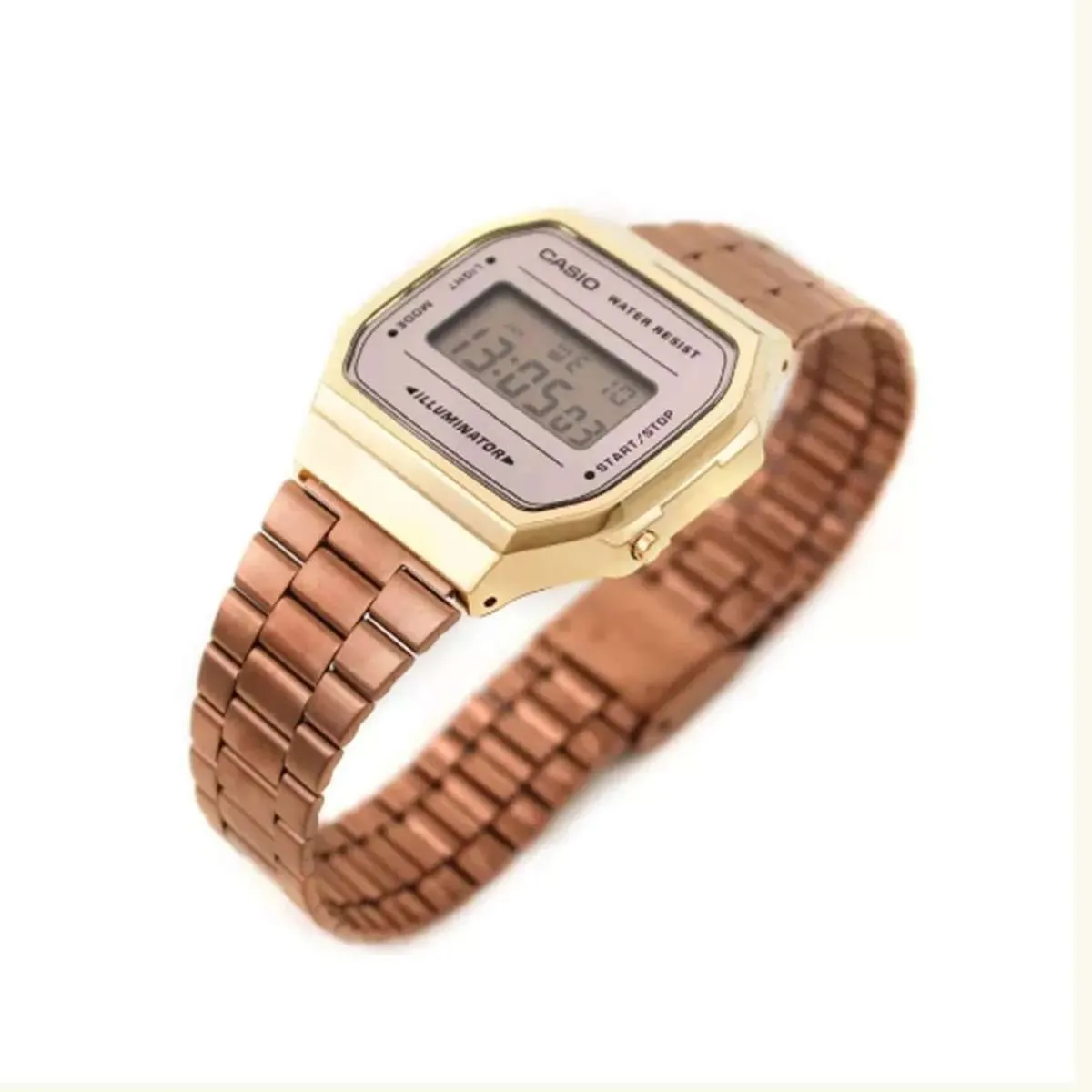 Casio A168WECM-5DF Rose Gold Stainless Watch for Men and Women