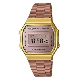 Casio A168WECM-5DF Rose Gold Stainless Watch for Men and Women