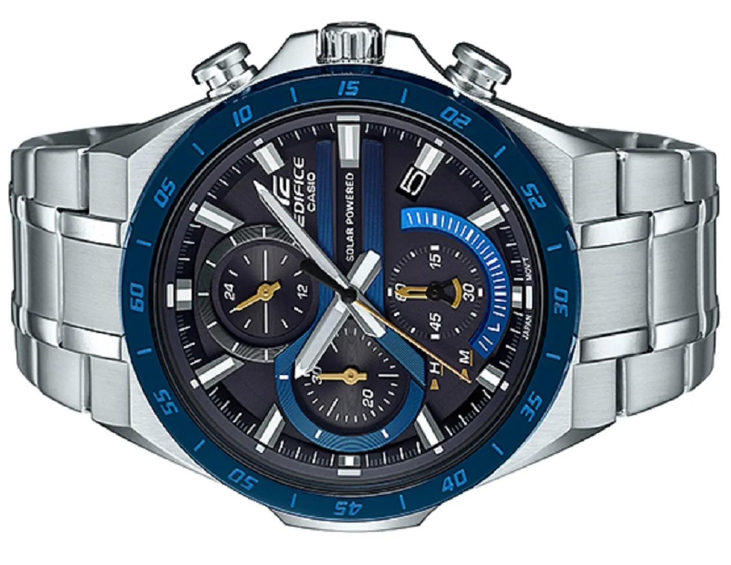 Casio Edifice EQS-920DB-2A Solar Chronograph Stainless Steel Strap Watch For Men