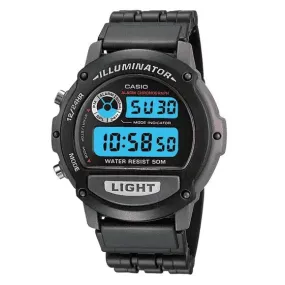 Casio W-87H-1VHDR Black Resin Watch for Men and Women