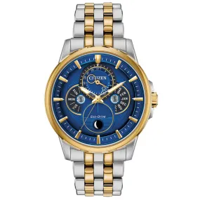 Citizen Calendrier Two-Tone Blue Dial Men's Watch BU0054-52L