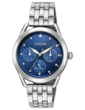 Citizen DRIVE LTR Womens Watch - Blue Dial - Bracelet - Crystal - Day/Date