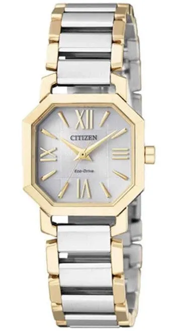 Citizen Eco Drive Two Tone Sapphire Stainless Steel Ladies Watch EP5884-53A