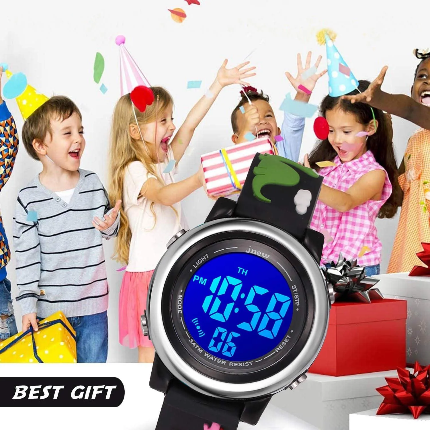 Cofuo Kids Digital Sport Waterproof Watch for Girls Boys, Kid Sports Outdoor LED Electrical Watches with Luminous Alarm Stopwatch Child Wristwatch