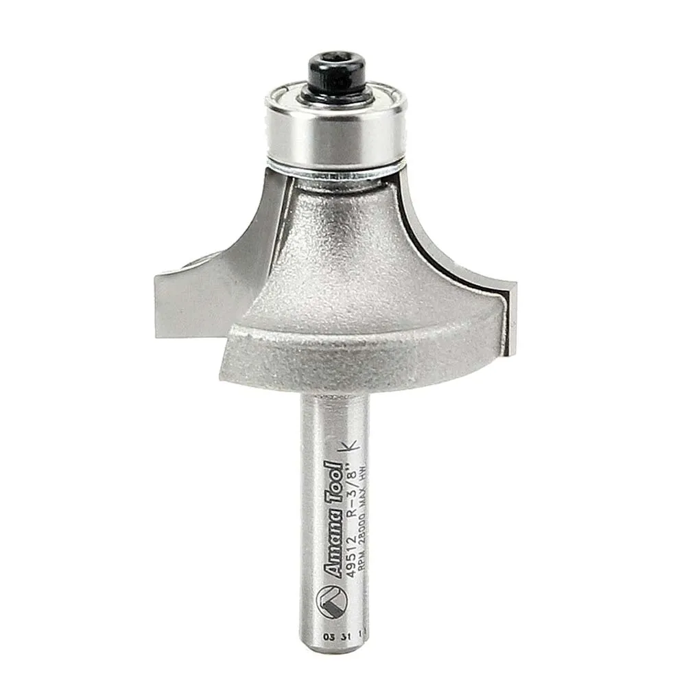 Corner Rounding Router Bit | 3⁄8 Radius x 1 1⁄4 Dia x 5⁄8 x 1⁄4"Shank | 49512 | 738685895122