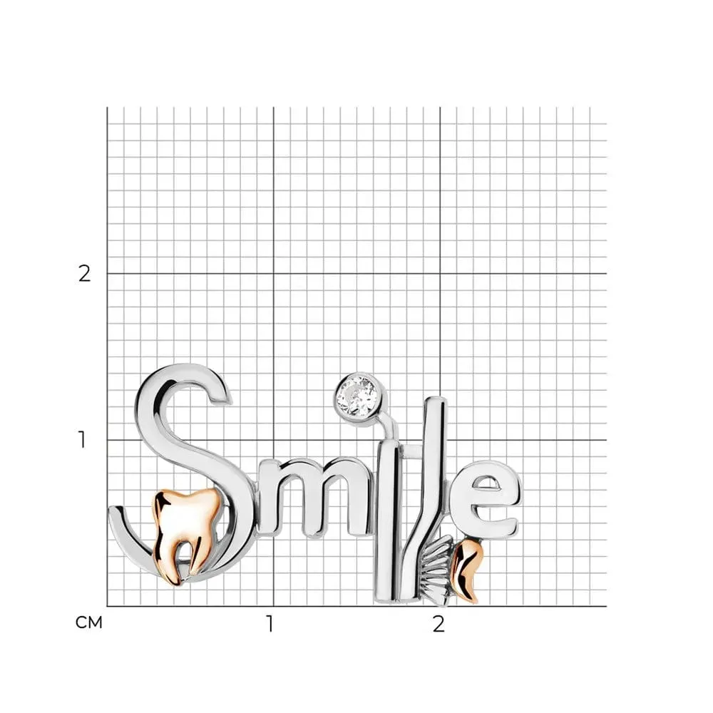 Dentist Smile Unique Tooth Toothbrush Mirror Pin Brooch