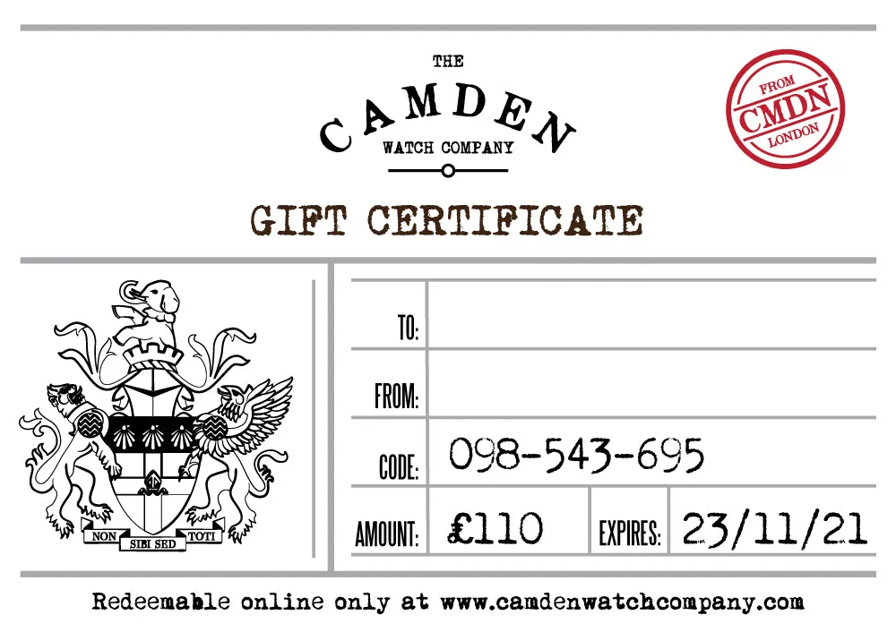 Digital Gift Certificate