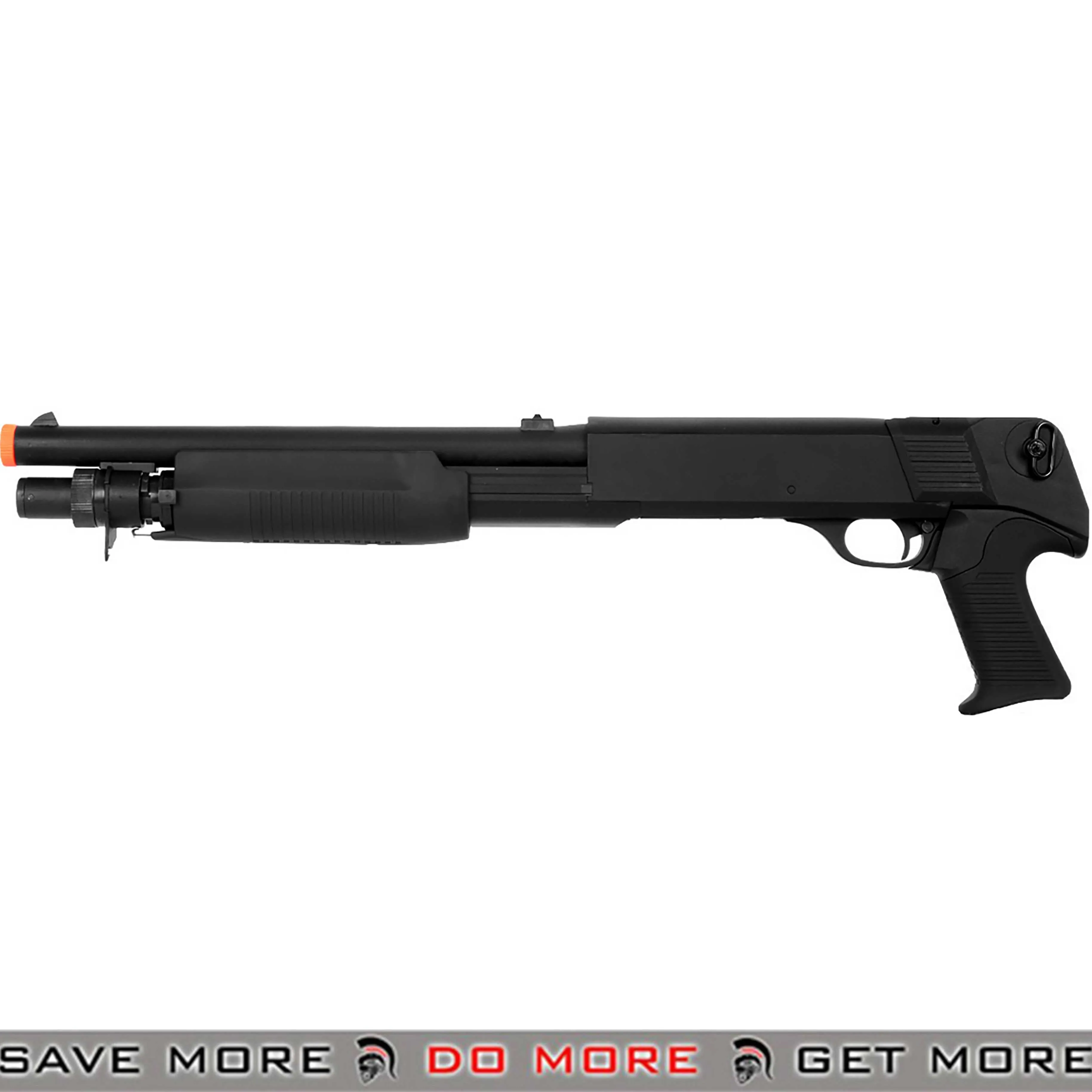 Double Eagle M56A Pump Action Tactical Airsoft Gun Tri-Shot Spring Powered Shotgun Long