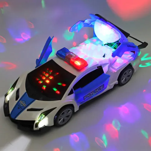 Dynamic Transforming Police Car Toy for Boys with Dance Features