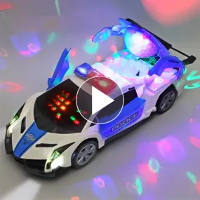 Dynamic Transforming Police Car Toy for Boys with Dance Features