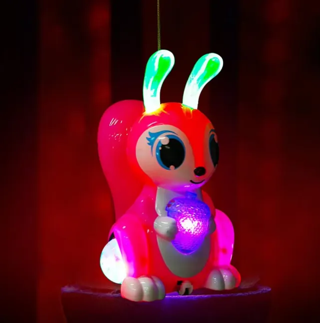 Electric Rotating Squirrel Toy With Light & Music