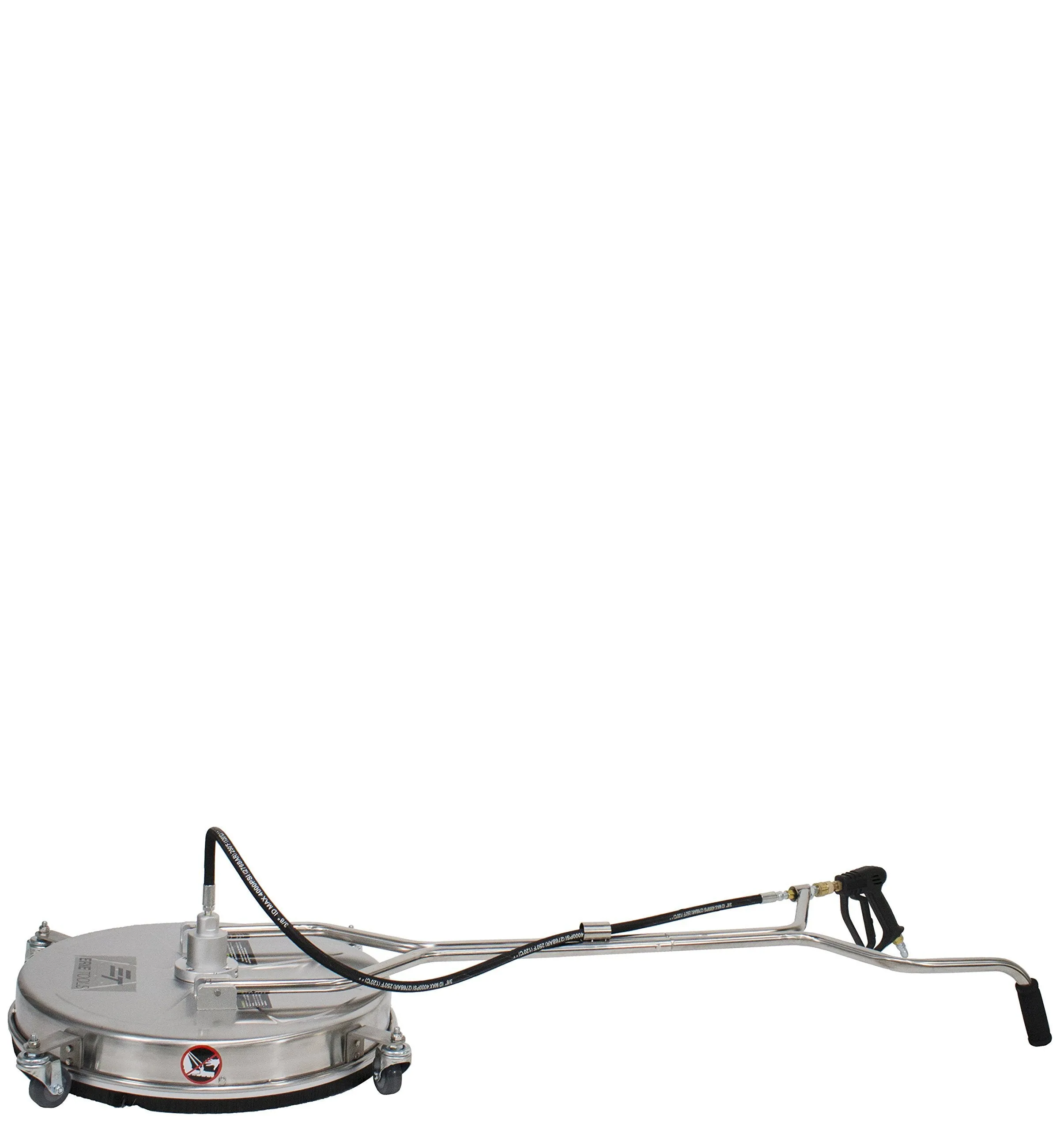 Erie Tools 24" Stainless Steel Pressure Washer Flat Surface Cleaner with Wheels