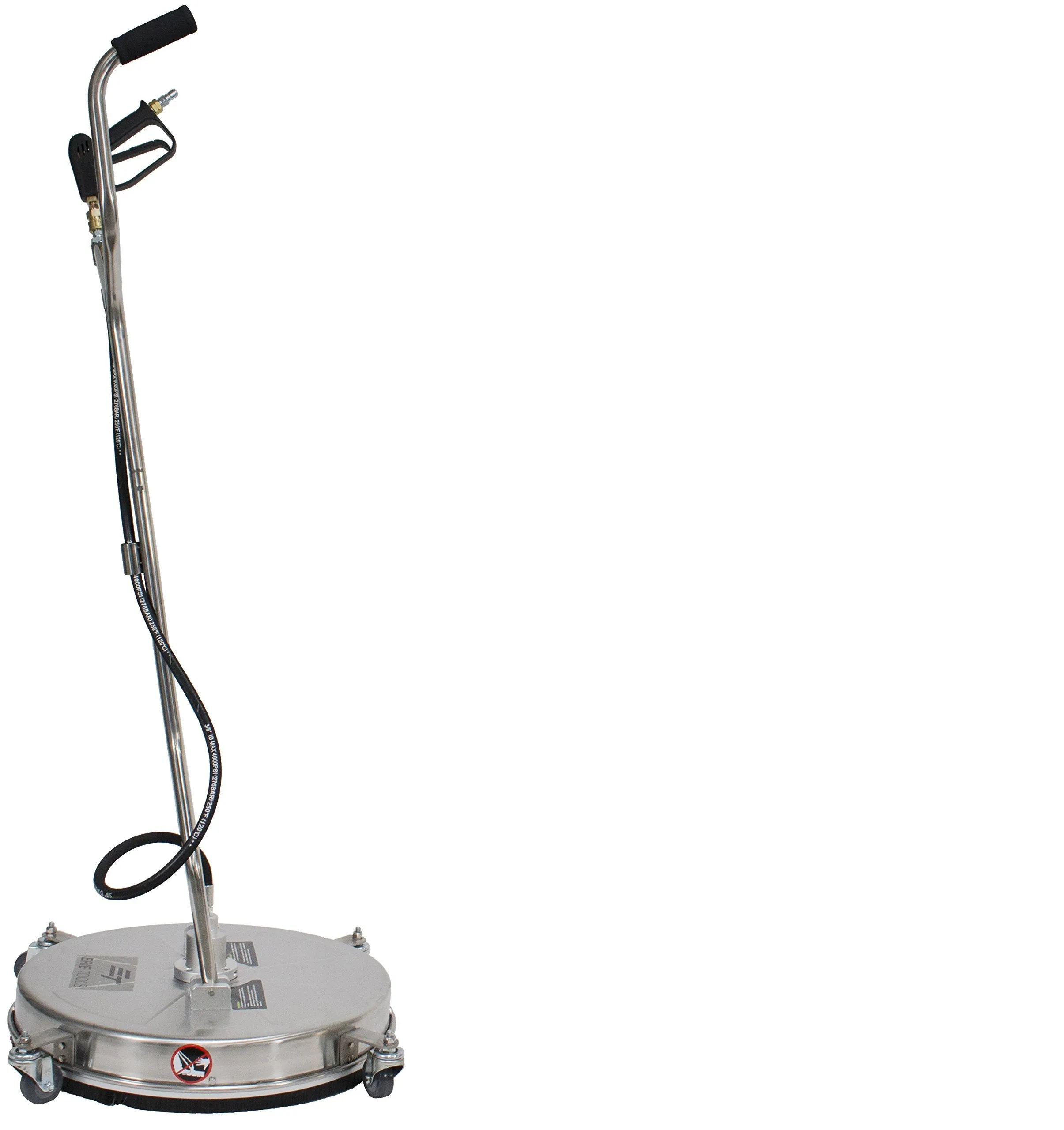 Erie Tools 24" Stainless Steel Pressure Washer Flat Surface Cleaner with Wheels