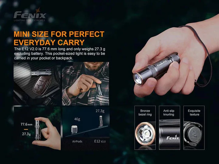 FENIX E12 V2.0 AA FLASHLIGHT