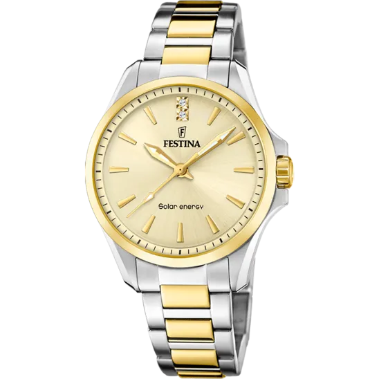 Festina Solar Energy Stainless Steel Analog (Solar Energy) Ladies Watch I Model F20655/3 Quartz Solar Movement