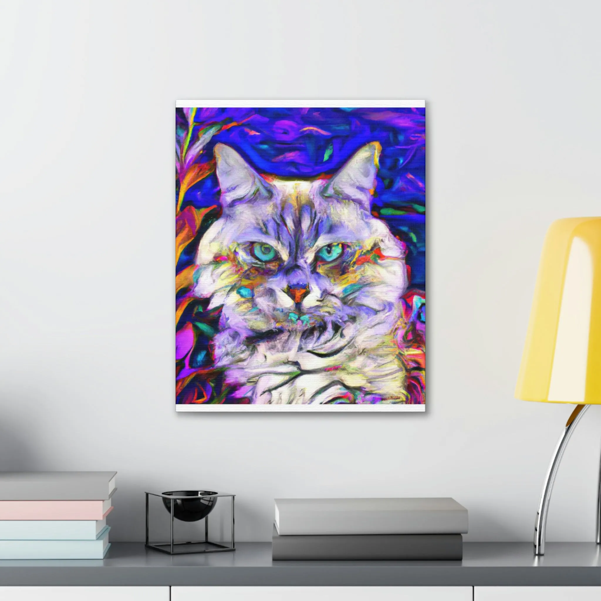 Floral Feline. - Canvas